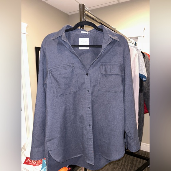 Abercrombie and Fitch oversized grey shirt jacket - Picture 2 of 2